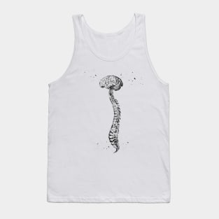 Human Spine with Brain Tank Top